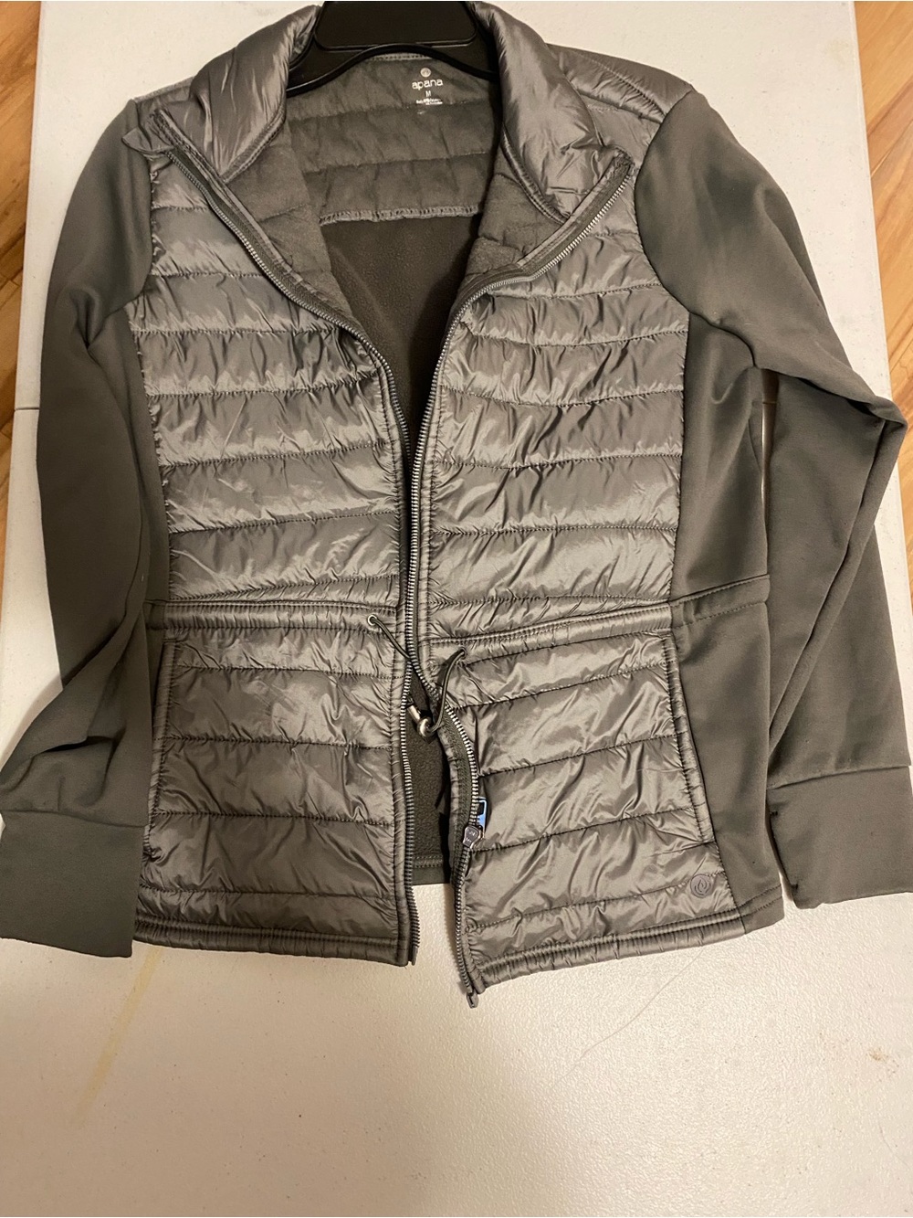 Apana Gray Hybrid Puffer Jacket - Women's
